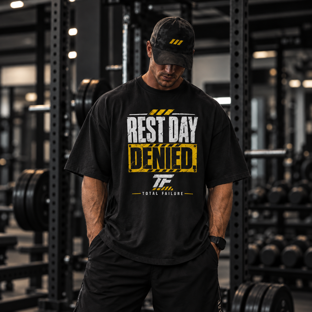 Rest Day Denied - Oversized Boxy Tee